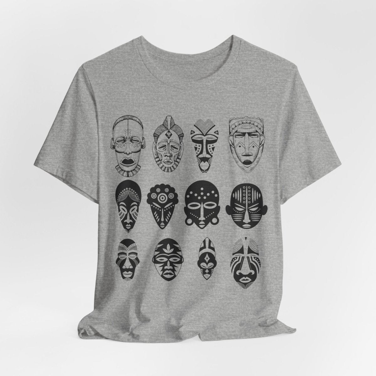 African Masks Shirt - Afrocentric Art by The Trini Gee
