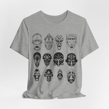 African Masks Shirt - Afrocentric Art by The Trini Gee
