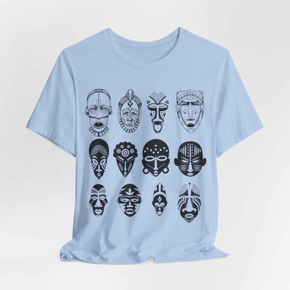 African Masks Shirt - Afrocentric Art by The Trini Gee