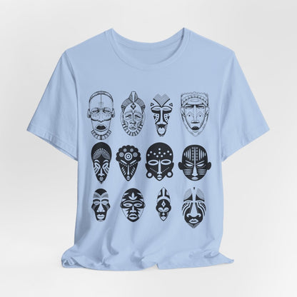 African Masks Shirt - Afrocentric Art by The Trini Gee