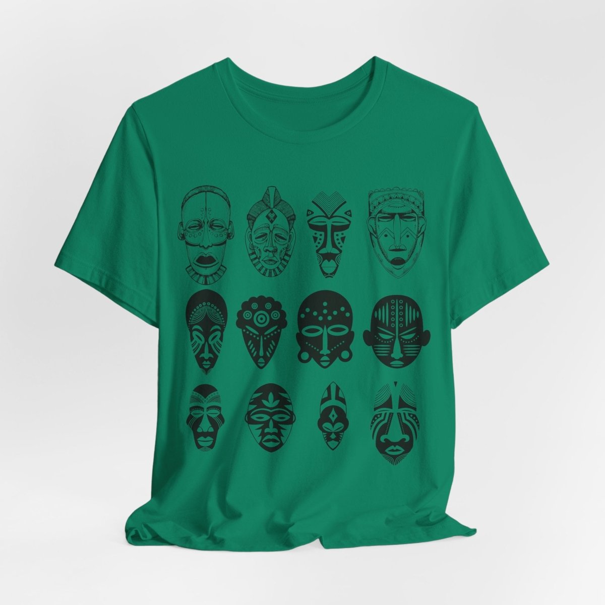 African Masks Shirt - Afrocentric Art by The Trini Gee