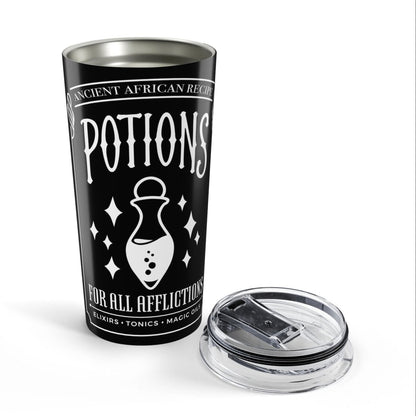 African Potions Tumbler - Afrocentric Art by The Trini Gee