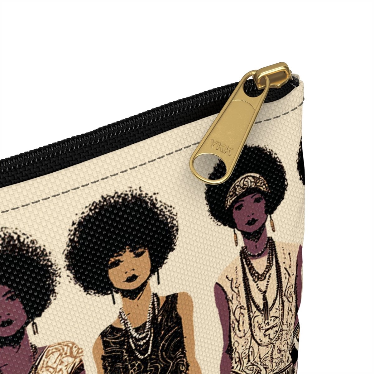 Afro 20s Style Accessory Pouch - Afrocentric Art by The Trini Gee