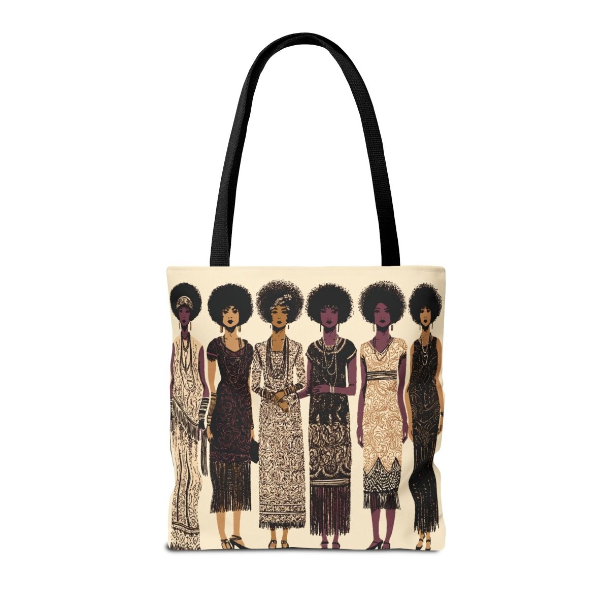 Afro 20s Tote Bag - Afrocentric Art by The Trini Gee
