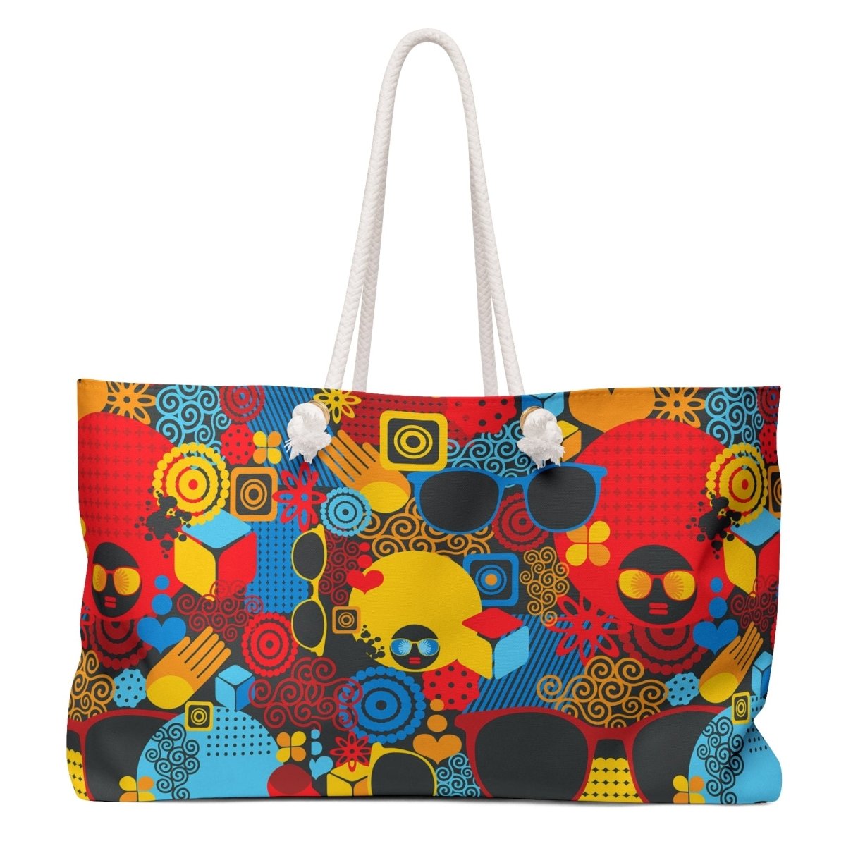 Afro Abstract Weekender Bag - Afrocentric Art by The Trini Gee