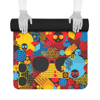 Afro Abstract Yoga Mat - Afrocentric Art by The Trini Gee