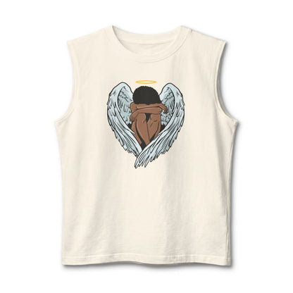 Afro Angel Muscle Tank - Afrocentric Art by The Trini Gee