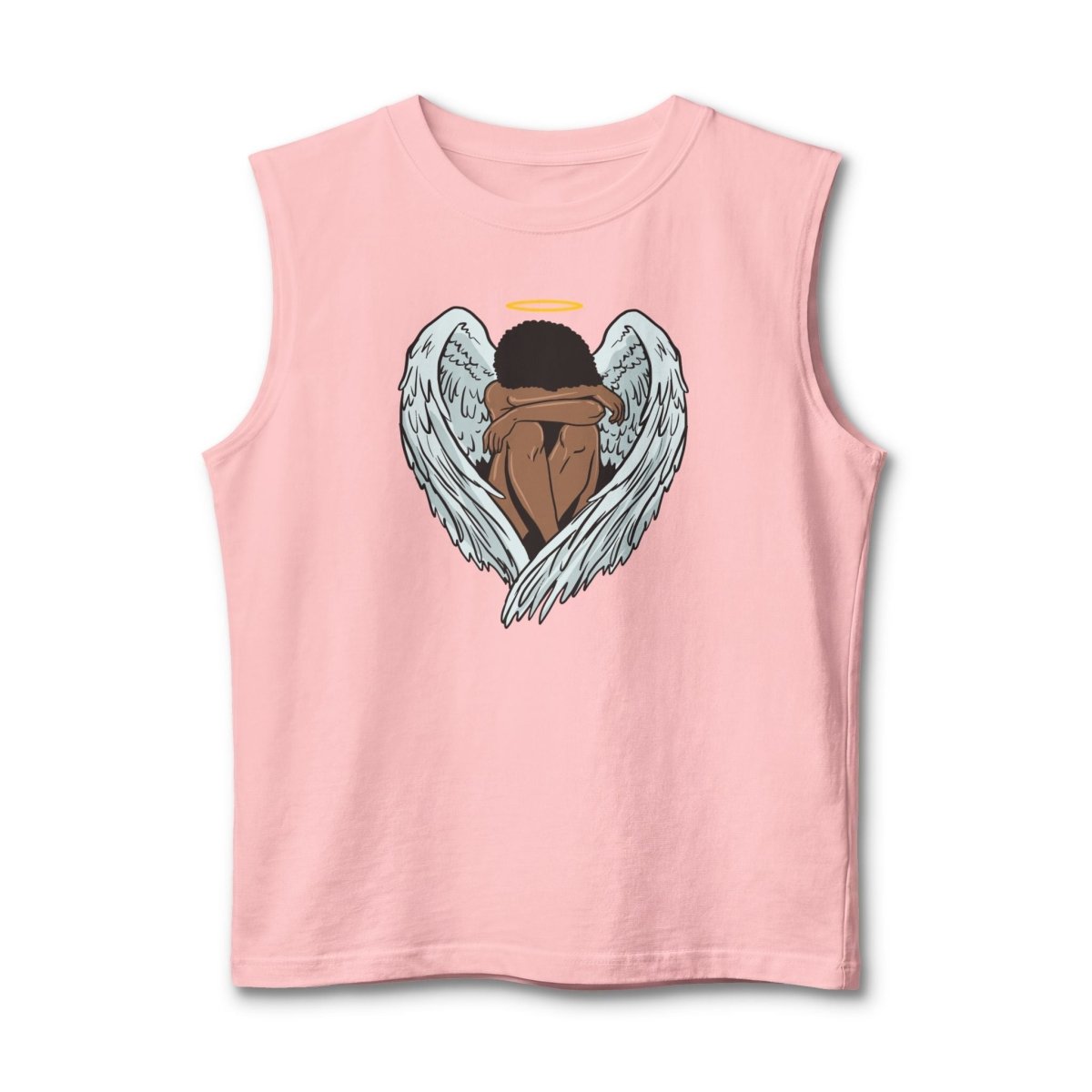 Afro Angel Muscle Tank - Afrocentric Art by The Trini Gee