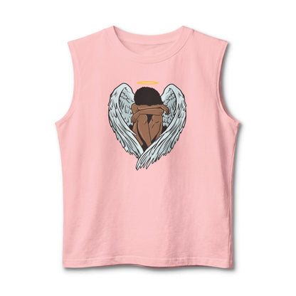 Afro Angel Muscle Tank - Afrocentric Art by The Trini Gee