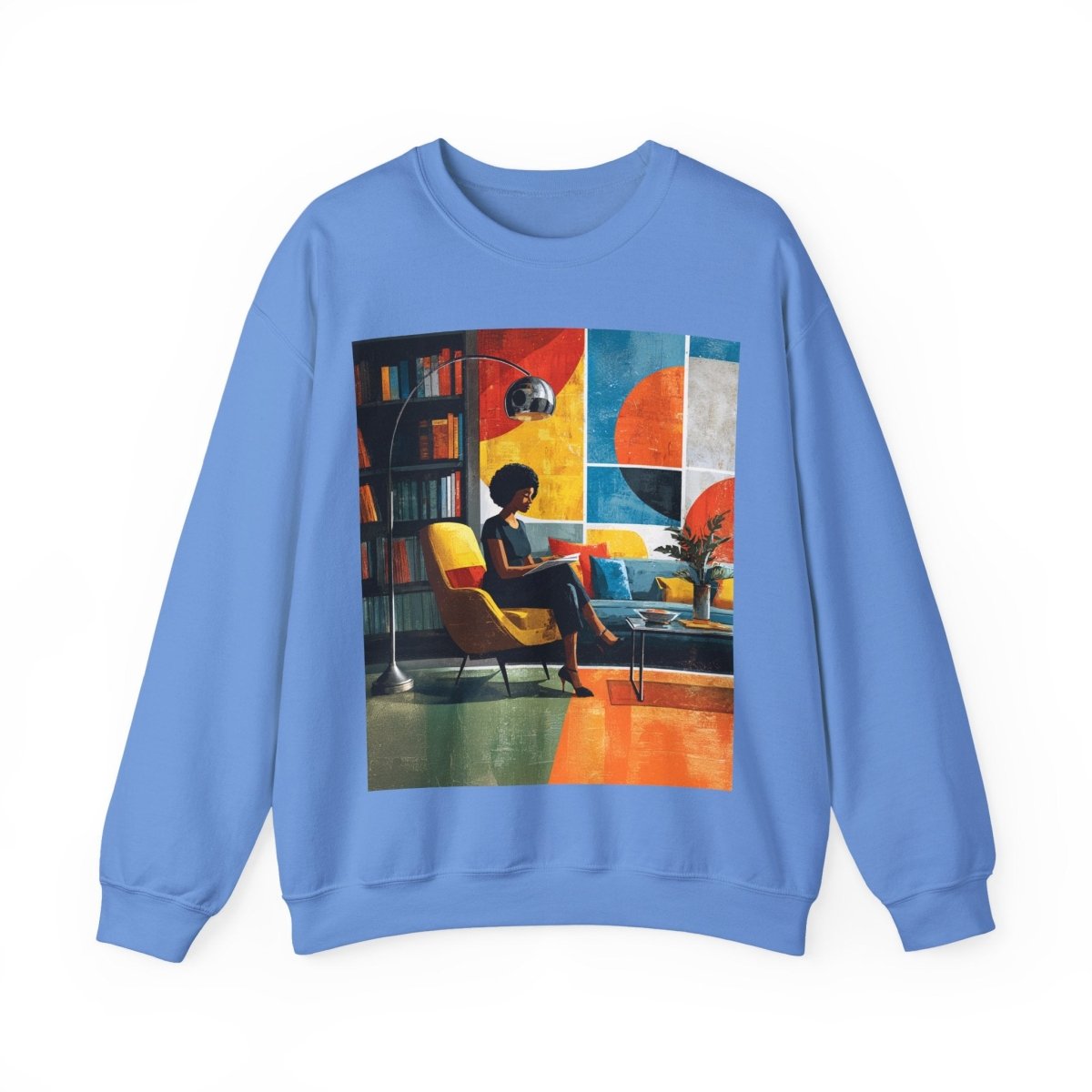 Afro Book Lover Sweatshirt - Afrocentric Art by The Trini Gee