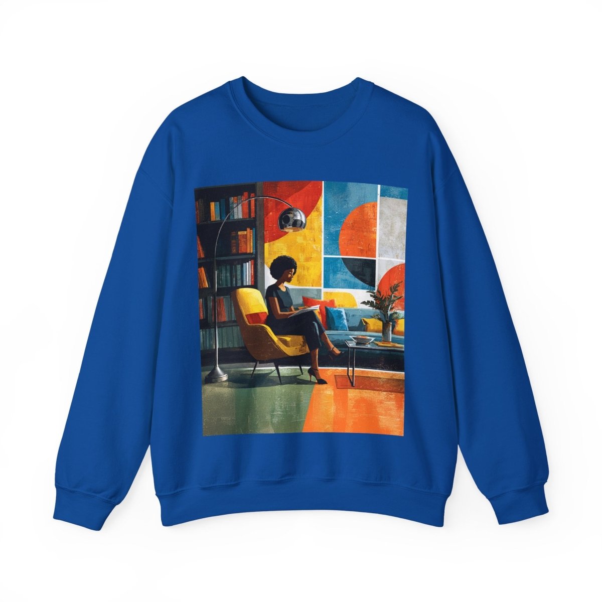 Afro Book Lover Sweatshirt - Afrocentric Art by The Trini Gee
