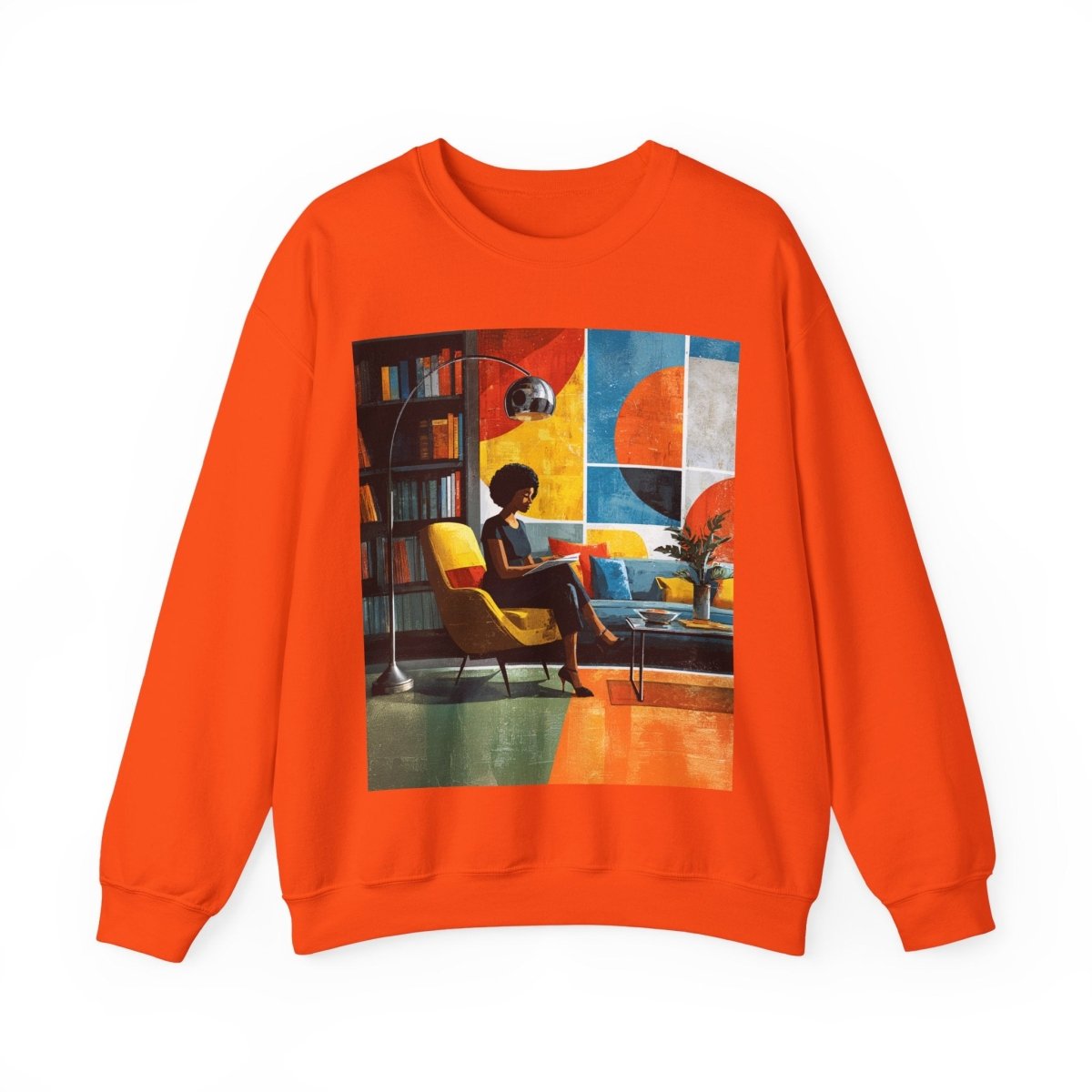 Afro Book Lover Sweatshirt - Afrocentric Art by The Trini Gee