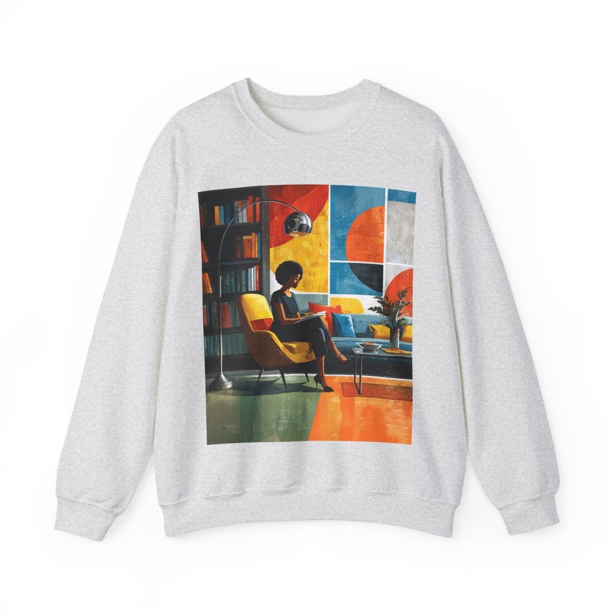Afro Book Lover Sweatshirt - Afrocentric Art by The Trini Gee