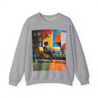 Afro Book Lover Sweatshirt - Afrocentric Art by The Trini Gee