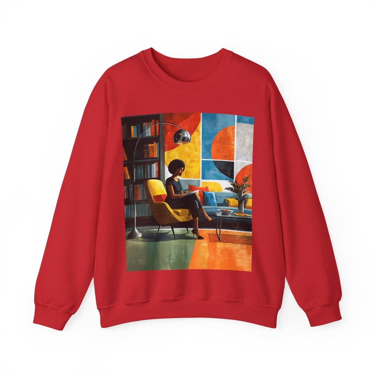 Afro Book Lover Sweatshirt - Afrocentric Art by The Trini Gee