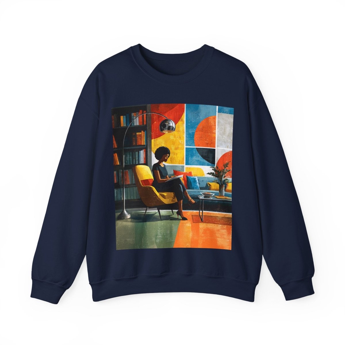 Afro Book Lover Sweatshirt - Afrocentric Art by The Trini Gee