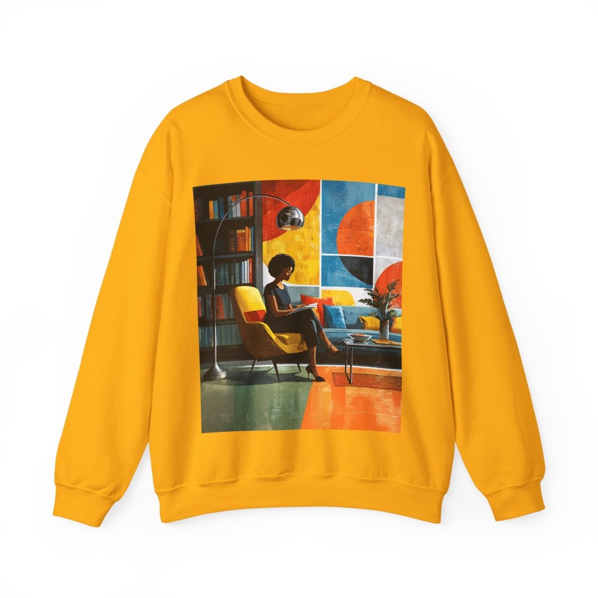 Afro Book Lover Sweatshirt - Afrocentric Art by The Trini Gee