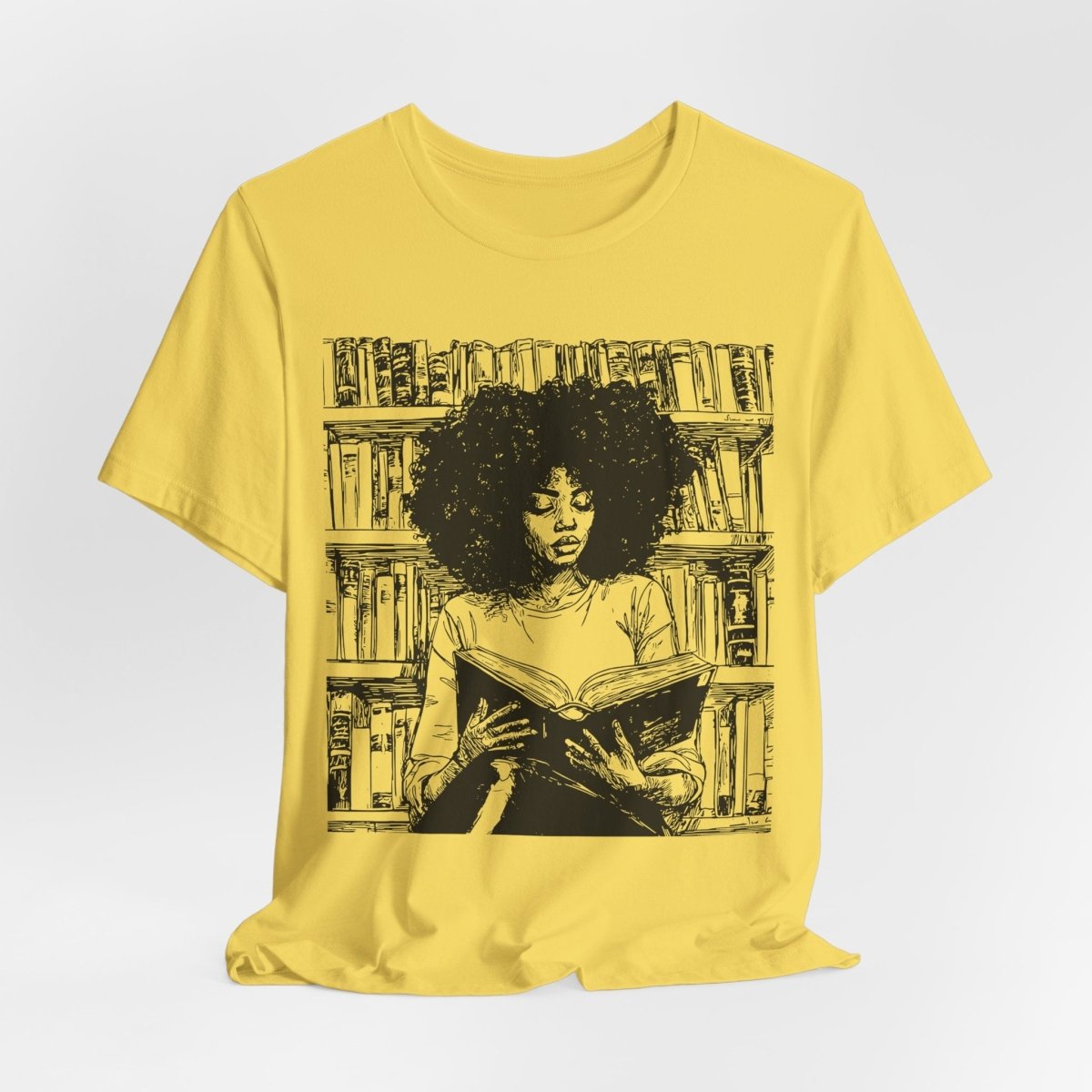Afro Book Reading Shirt - The Trini Gee