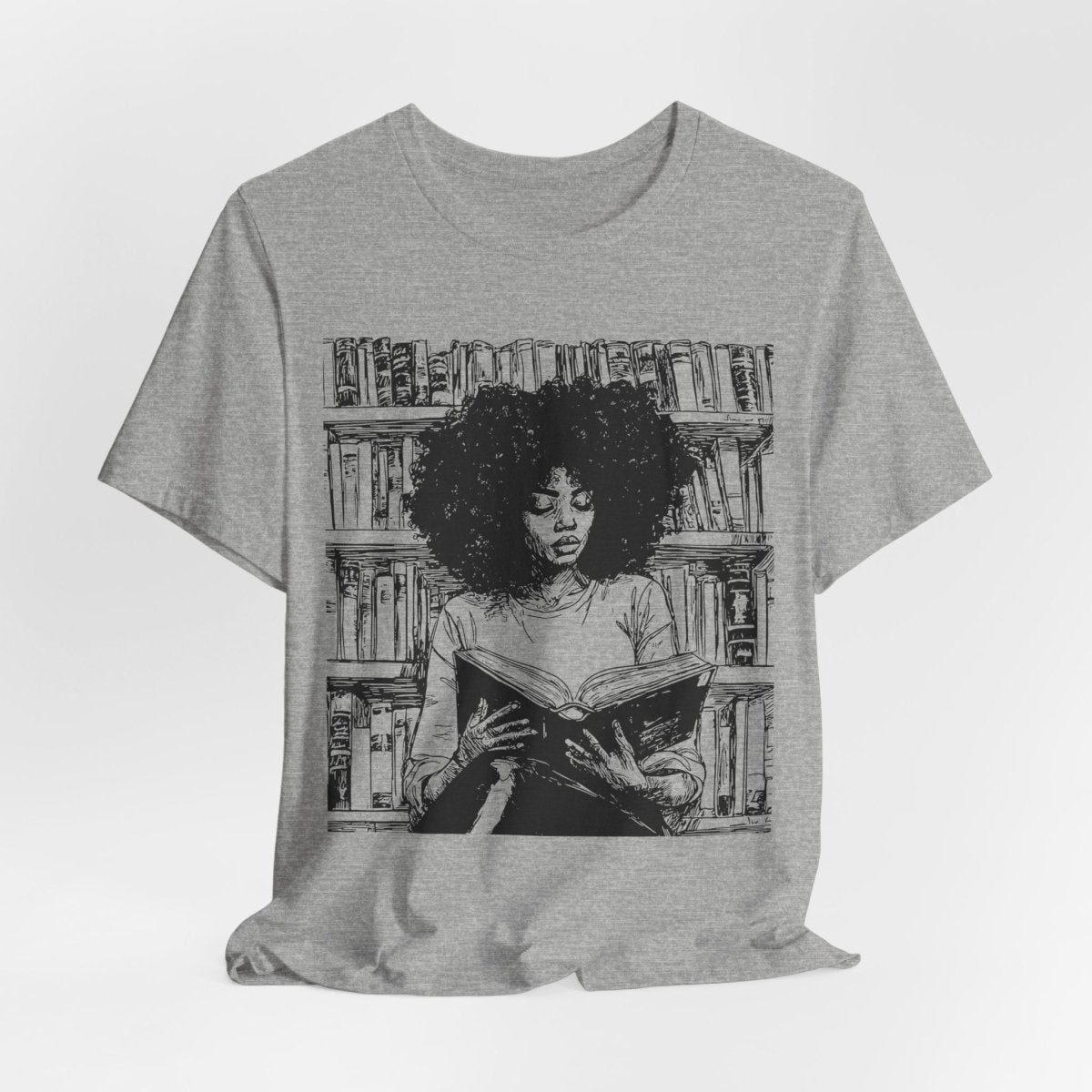 Afro Book Reading Shirt - The Trini Gee