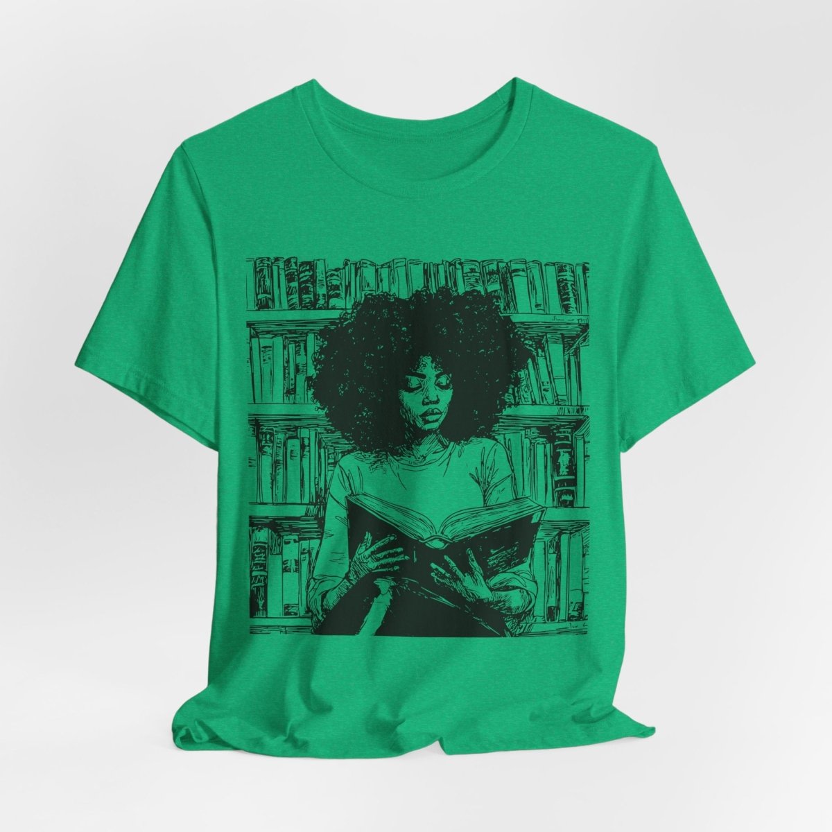 Afro Book Reading Shirt - The Trini Gee