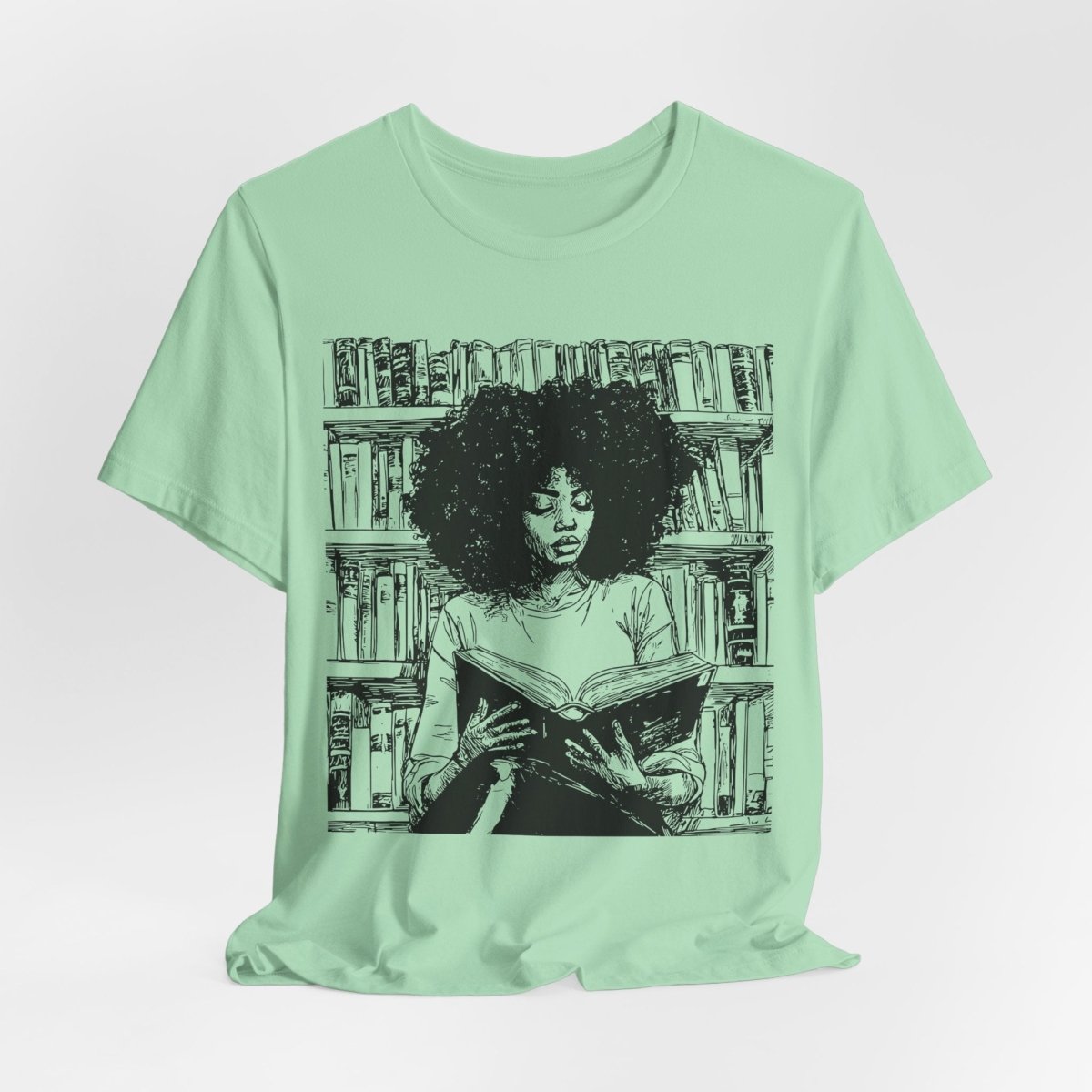 Afro Book Reading Shirt - The Trini Gee