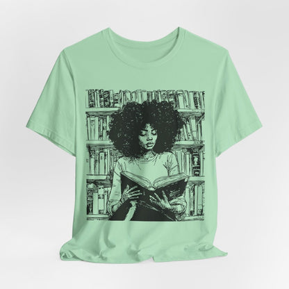 Afro Book Reading Shirt - The Trini Gee