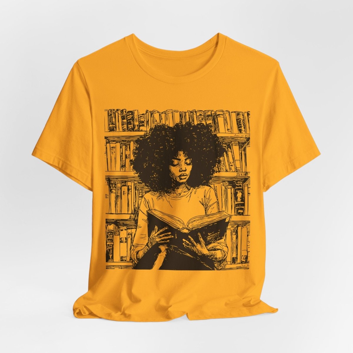 Afro Book Reading Shirt - The Trini Gee