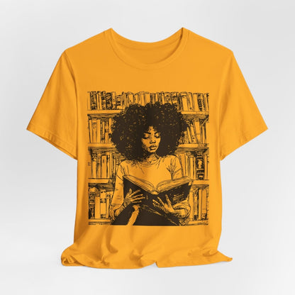 Afro Book Reading Shirt - The Trini Gee