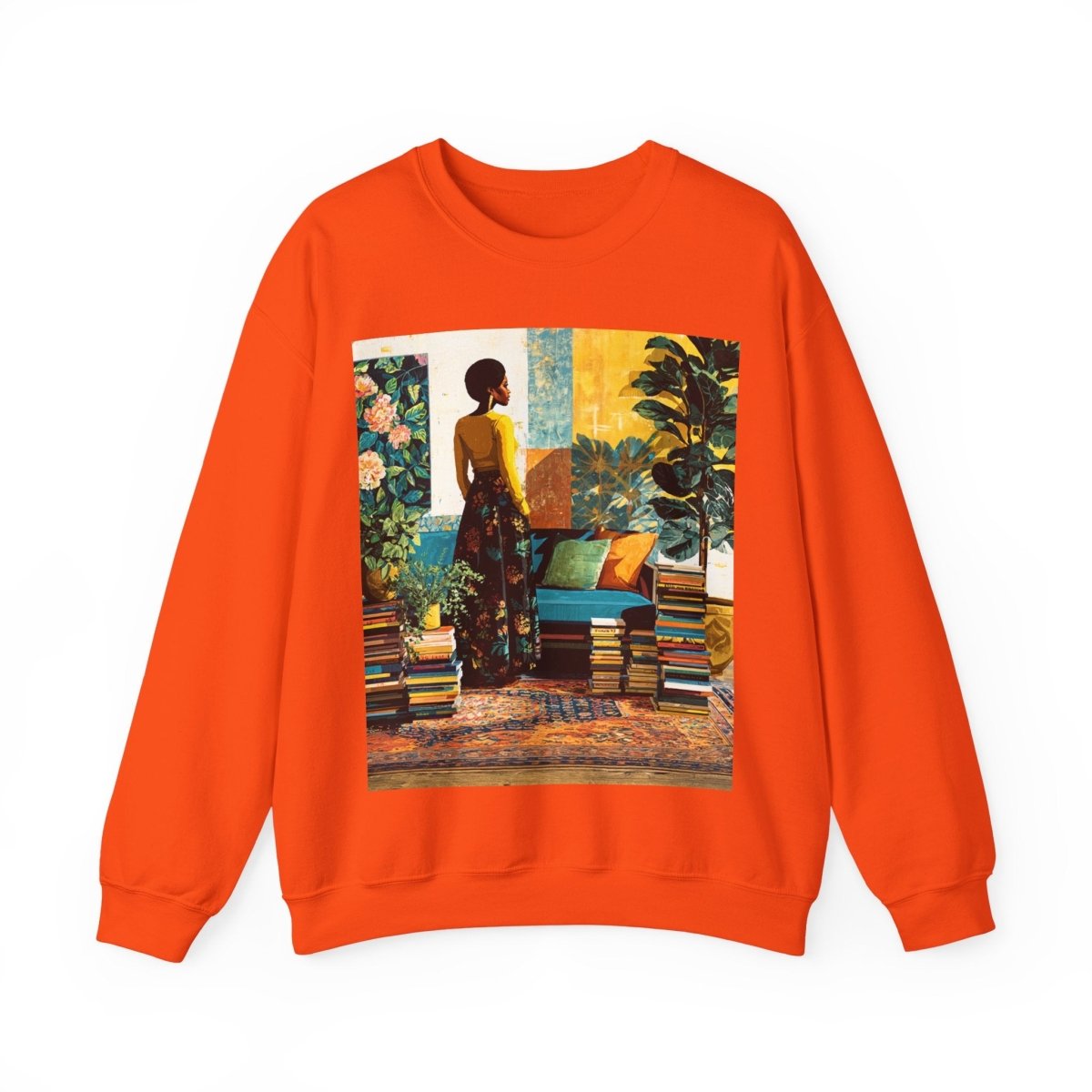 Afro Bookish Sweatshirt - Afrocentric Art by The Trini Gee