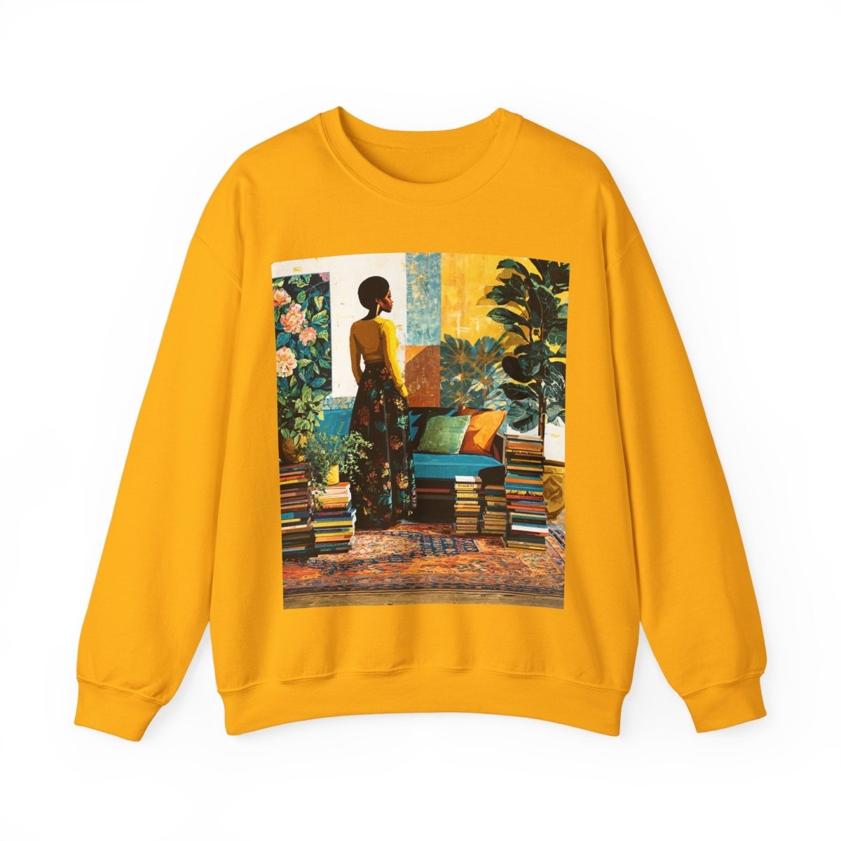Afro Bookish Sweatshirt - Afrocentric Art by The Trini Gee