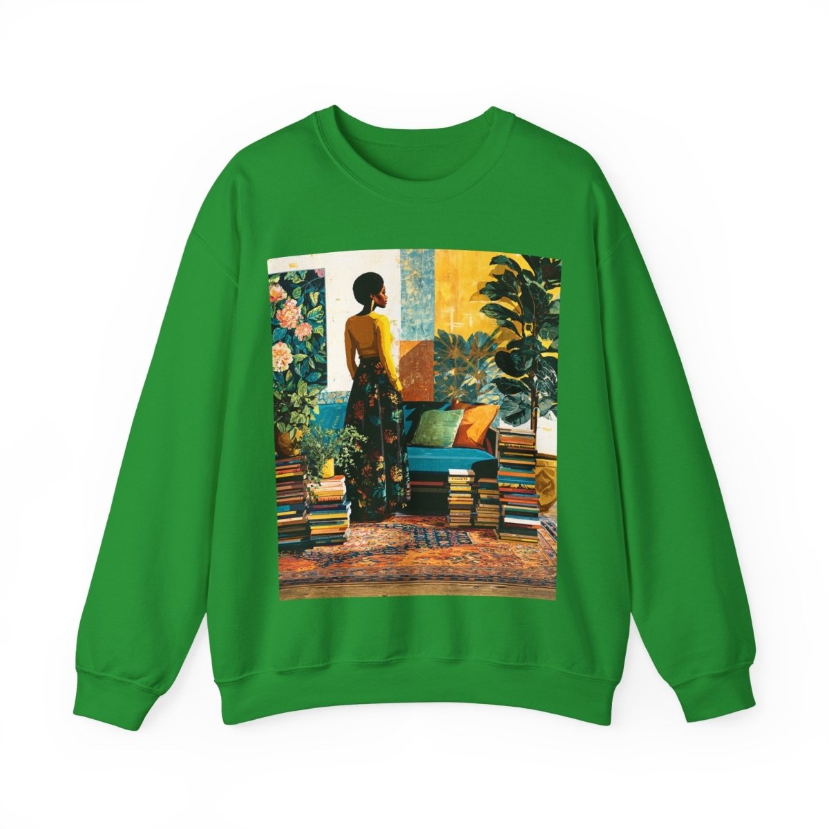 Afro Bookish Sweatshirt - Afrocentric Art by The Trini Gee