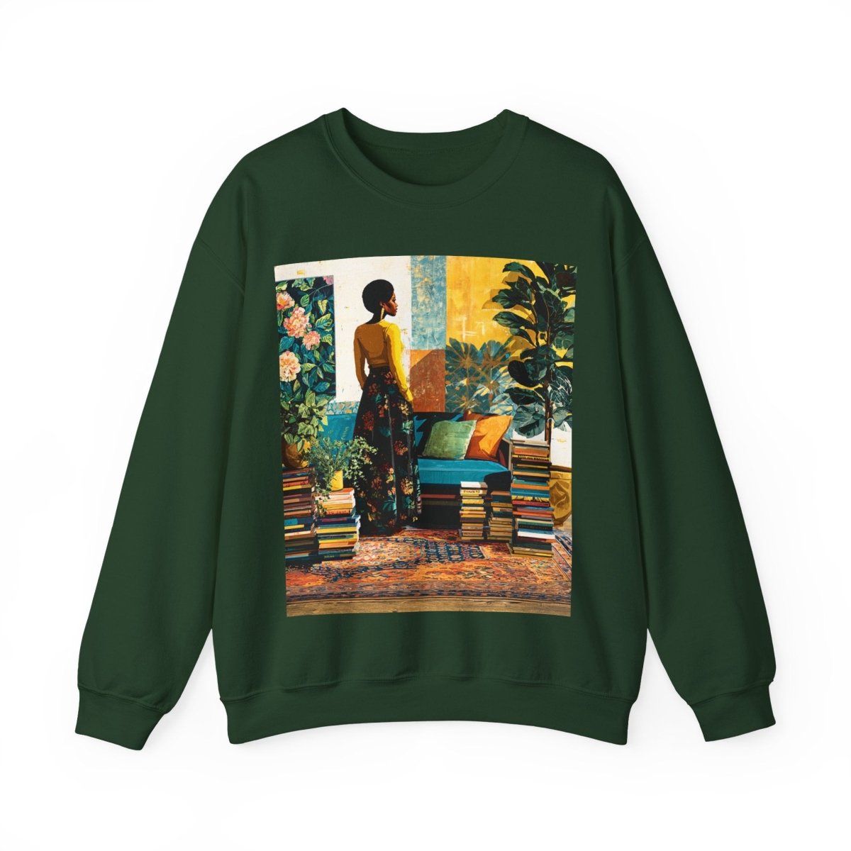 Afro Bookish Sweatshirt - Afrocentric Art by The Trini Gee