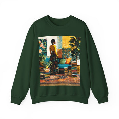 Afro Bookish Sweatshirt - Afrocentric Art by The Trini Gee