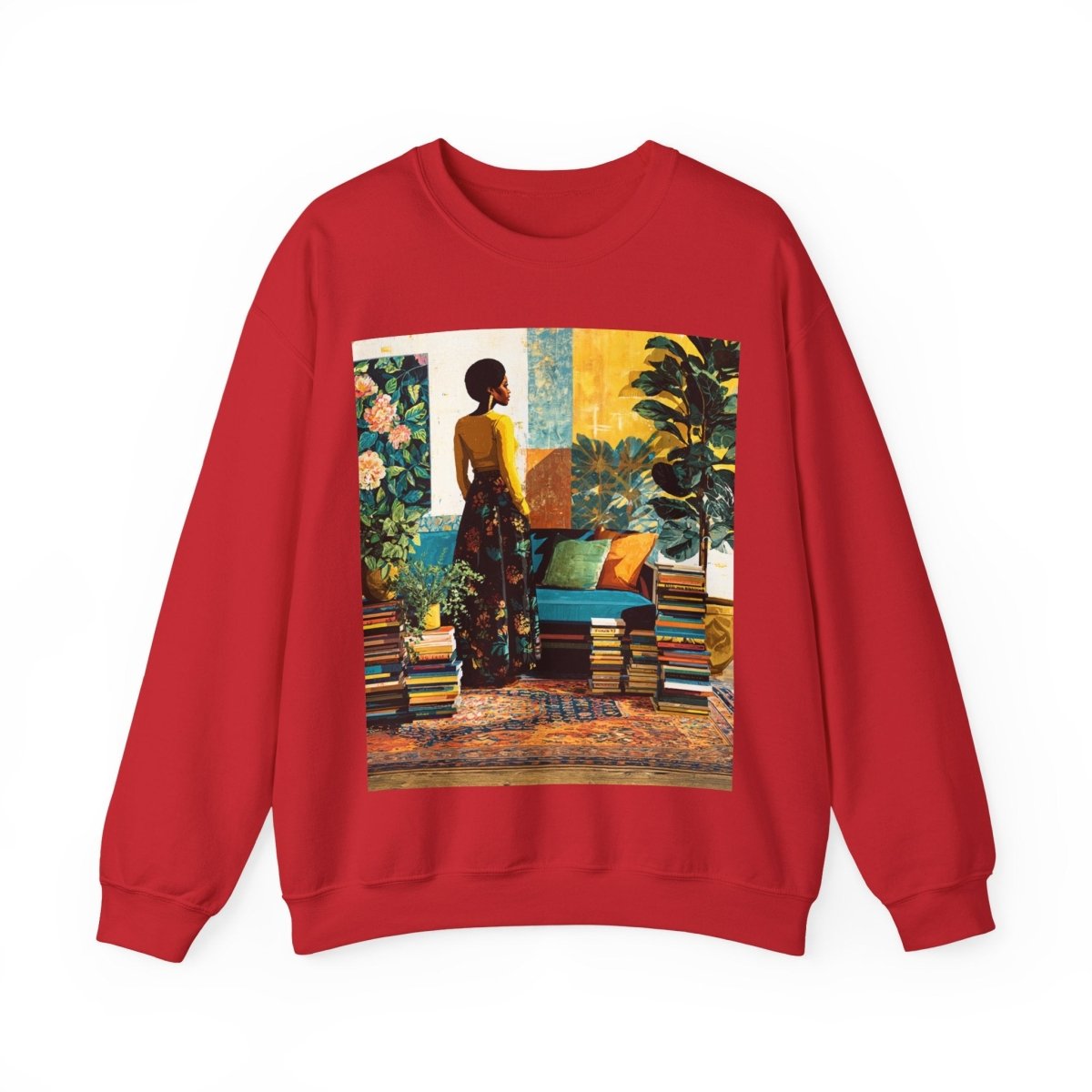 Afro Bookish Sweatshirt - Afrocentric Art by The Trini Gee