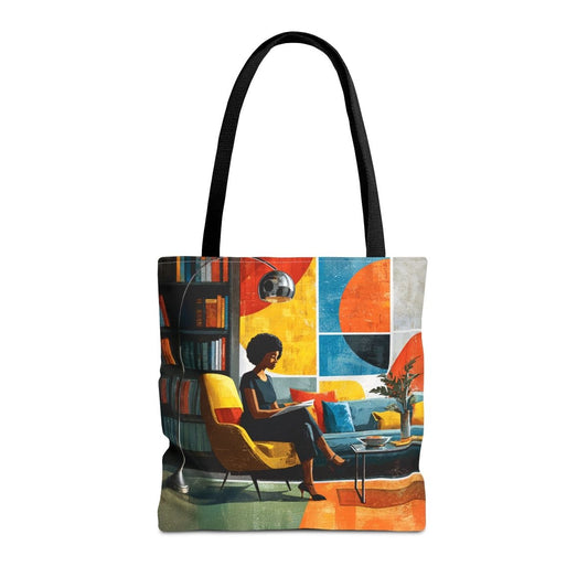Afro Bookish Tote Bag - Afrocentric Art by The Trini Gee