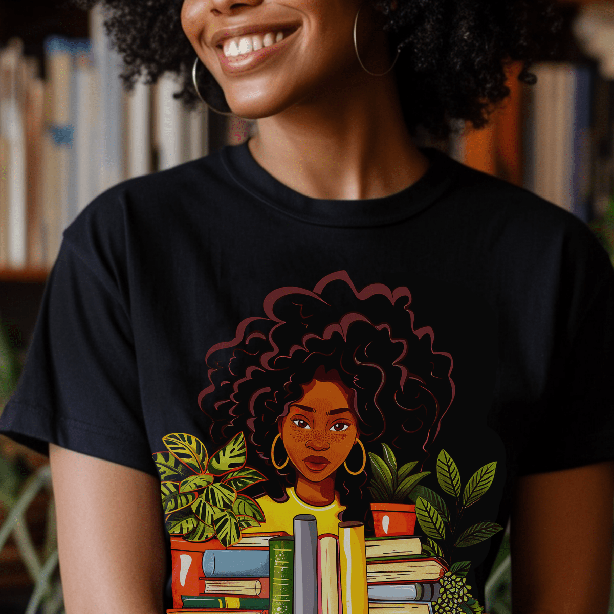 Afro Books Plants Shirt - The Trini Gee