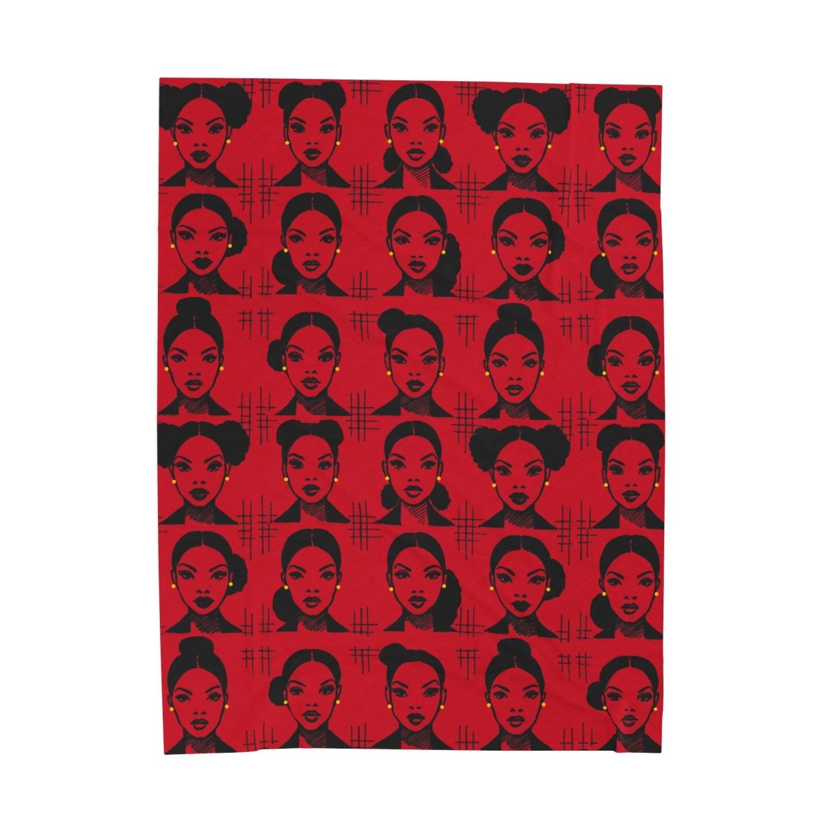 Afro Bunz Throw Blanket - Afrocentric Art by The Trini Gee