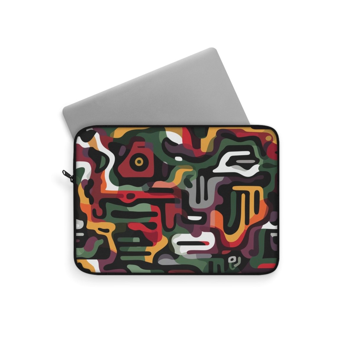 Afro Camo Laptop Sleeve - Afrocentric Art by The Trini Gee