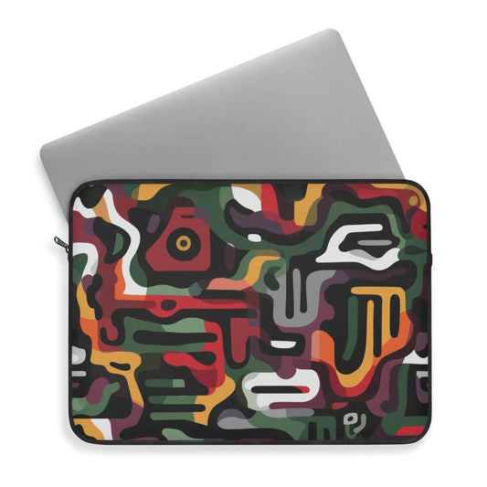 Afro Camo Laptop Sleeve - Afrocentric Art by The Trini Gee