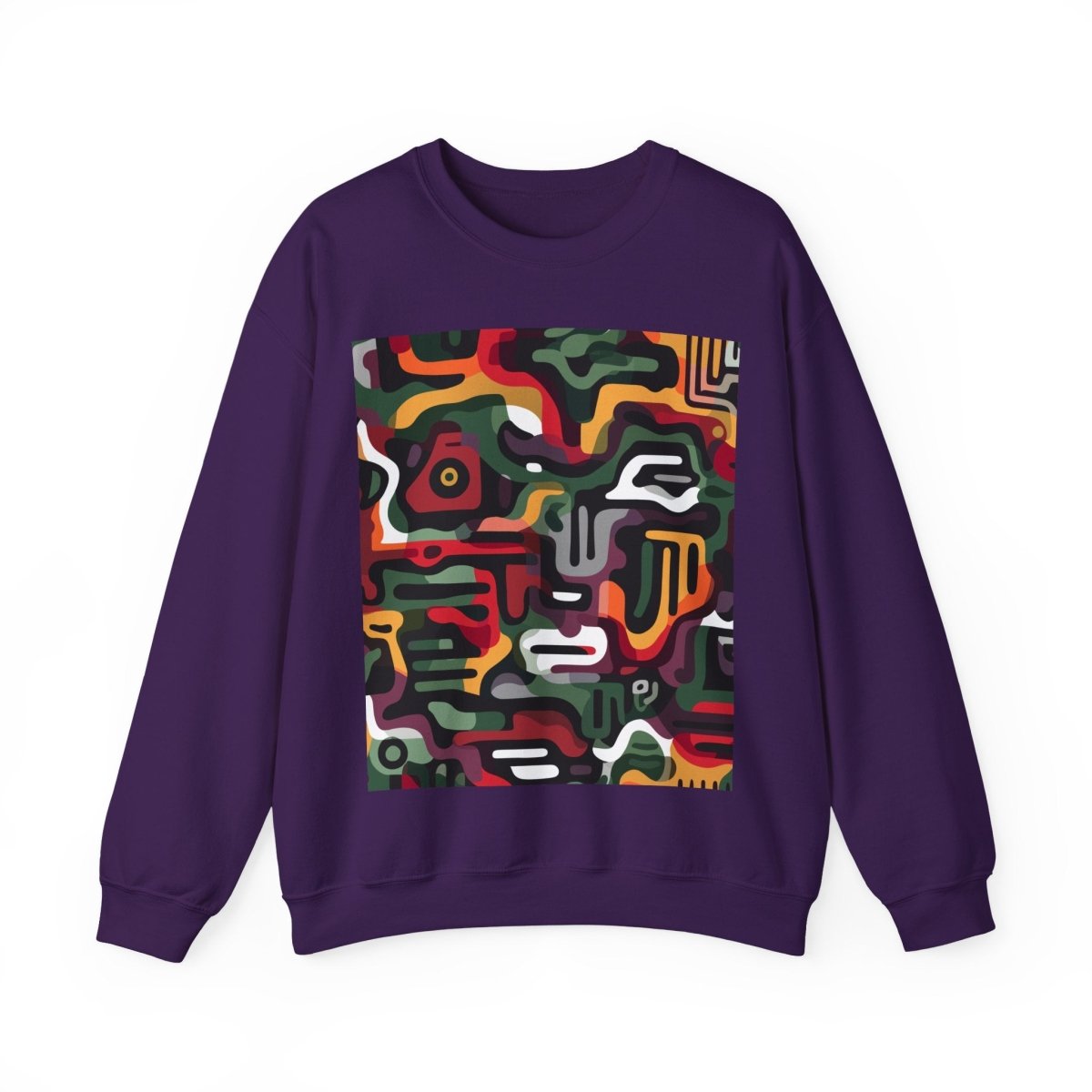 Afro Camo Sweatshirt - Afrocentric Art by The Trini Gee