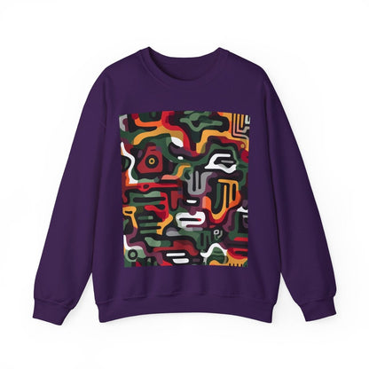 Afro Camo Sweatshirt - Afrocentric Art by The Trini Gee