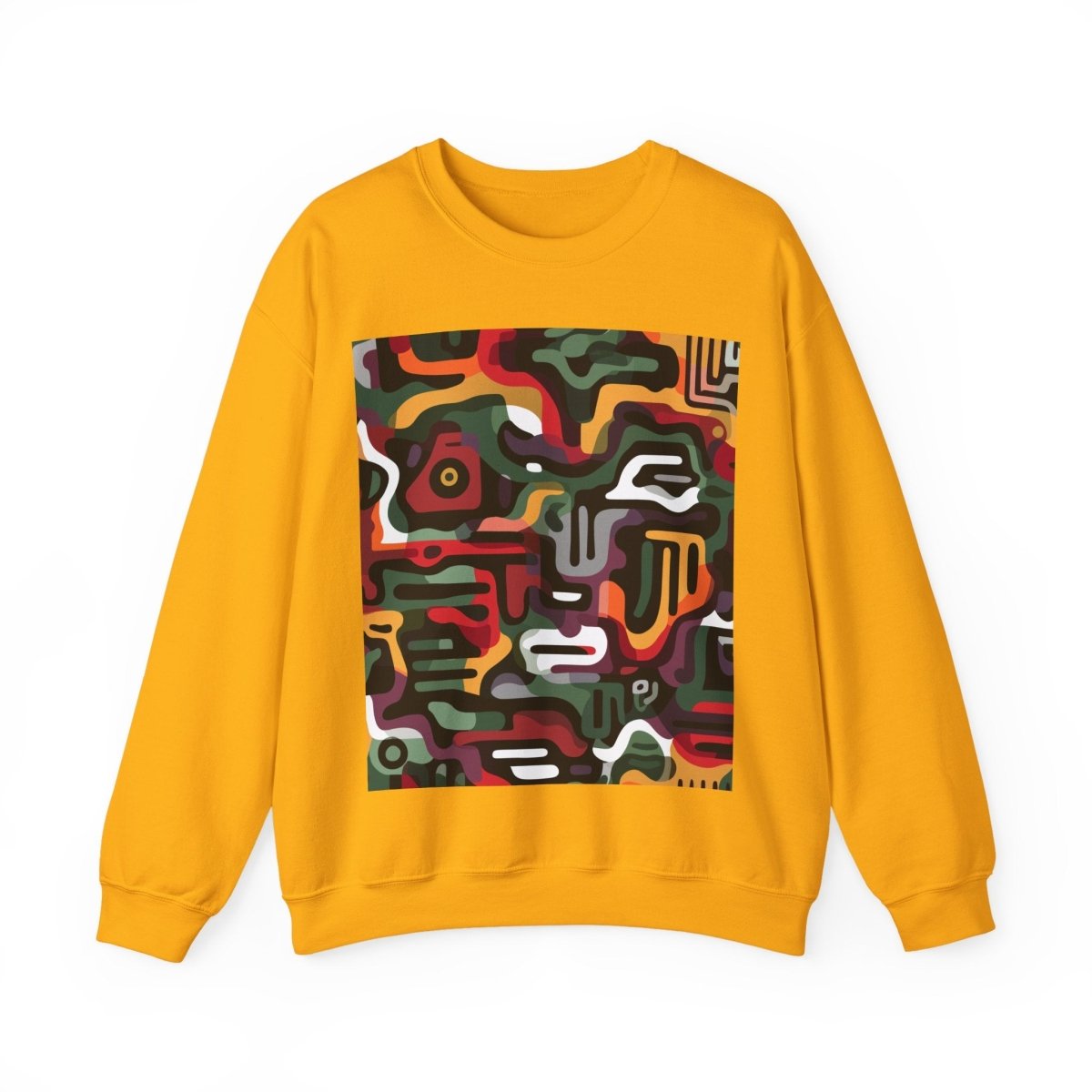 Afro Camo Sweatshirt - Afrocentric Art by The Trini Gee