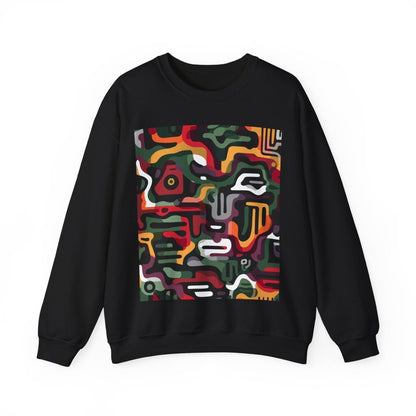 Afro Camo Sweatshirt - Afrocentric Art by The Trini Gee