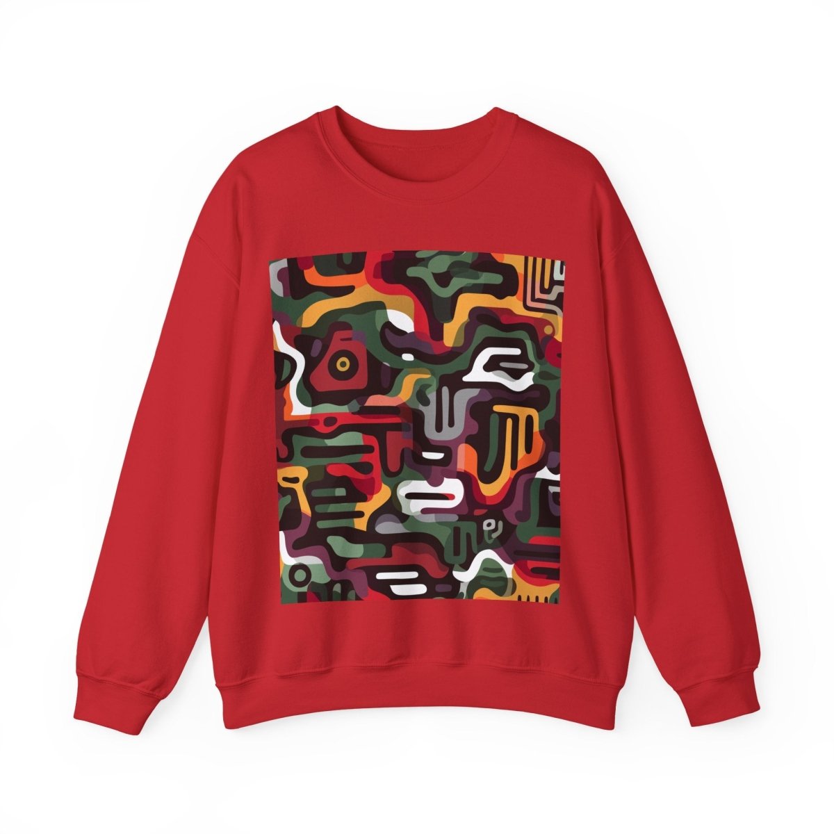 Afro Camo Sweatshirt - Afrocentric Art by The Trini Gee
