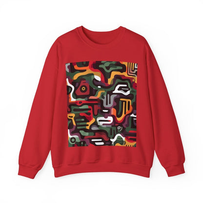 Afro Camo Sweatshirt - Afrocentric Art by The Trini Gee