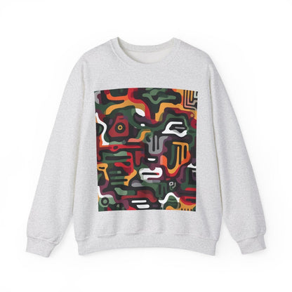 Afro Camo Sweatshirt - Afrocentric Art by The Trini Gee