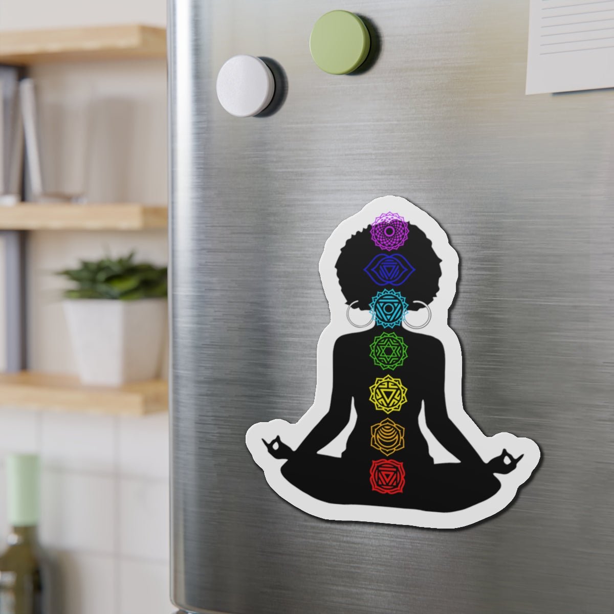 Afro Chakras Magnet - Afrocentric Art by The Trini Gee