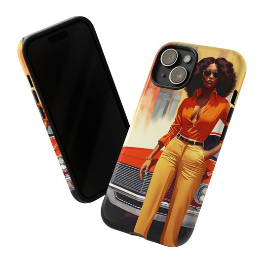 Afro Classic Car Phone Case - Afrocentric Art by The Trini Gee