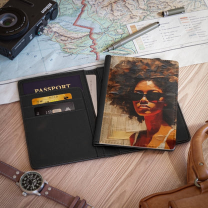 Afro Collage Passport Cover - Afrocentric Art by The Trini Gee