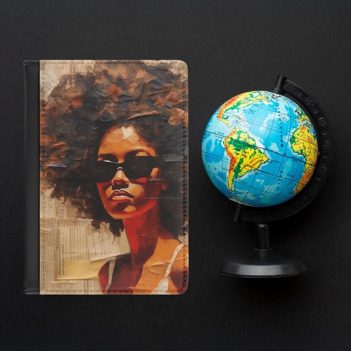 Afro Collage Passport Cover - Afrocentric Art by The Trini Gee